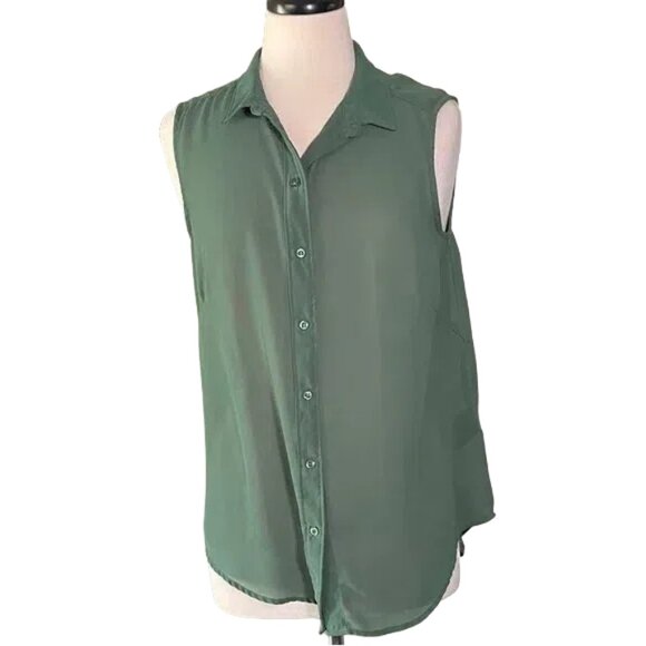 H&M Tops - H&M Sleeveless Forest Green Blouse